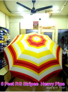 8 Feet Pg Stripee Heavy Pipe Beach Umbrella