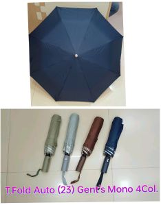 Mens 23 Inches Three Fold Auto Mono Umbrella