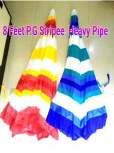 8 Feet Pg Stripee Heavy Pipe Beach Umbrella
