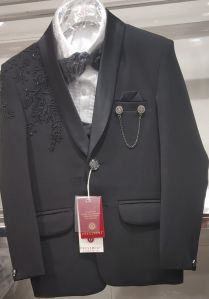 Boys Kids Black Three Piece Suit