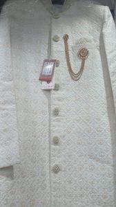White Designer Wedding Sherwani