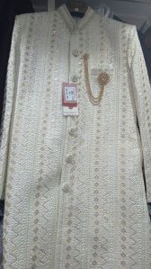 White Groom Wedding Sherwani