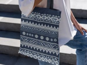 Knit - All Over Print Canvas Tote Bag