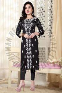 Ladies Cotton Black Kurti