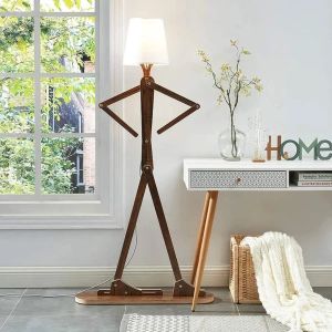 Wooden Stick Man Floor Lamp