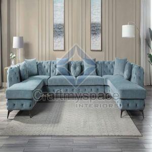 Grey U Shaped Sofa