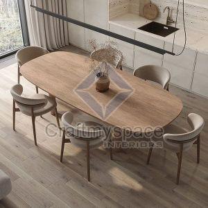 Wooden Top Dining Table Set