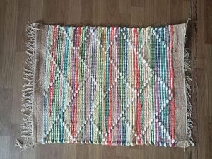 Multicolor Cotton Rectangular Door Mat