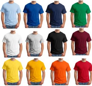 Mens Cotton Plain Round Neck T Shirt