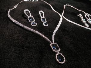 American Diamond Nano Stone Pendant Set