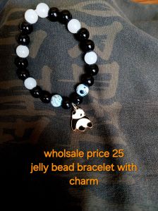 Jelly Beaded Charm Bracelet