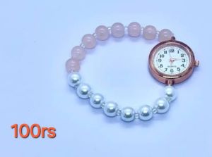 Ladies Beaded Bracelet Watch