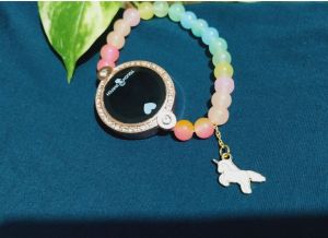 Multicolor Beaded Bracelet Watch