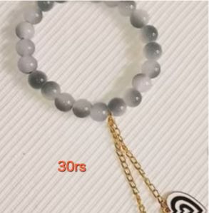 Round Beaded Charm Bracelet