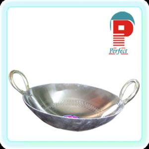 Silver Polished Iron Kadai