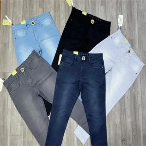 Black Letter Mens High Rise Jeans