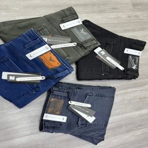 Black Letter Mens Low Rise Jeans