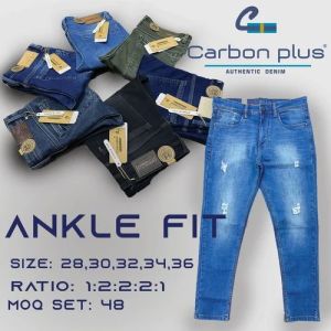 Carbon Plus Mens Ankle Fit Jeans