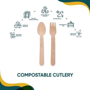 Bagasse Spoon & Fork Set