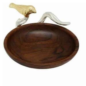 Round Wooden Bowl