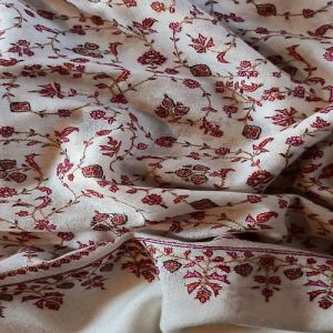 Beige Pure Pashmina Jaal Shawl