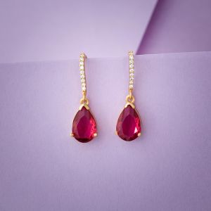 Ladies Designer Zircon Drop Earrings