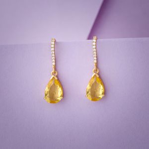 Ladies Designer Zircon Drop Earrings