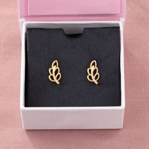Ladies Cubic Zirconia Stone Gold Plated German Silver Earrings