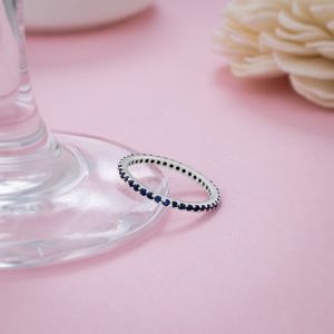 Ladies Round Zircon Stone German Silve Ring