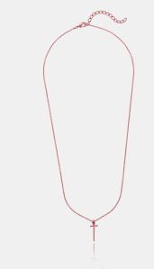 Ladies Fancy Rose Gold Plated Pendant With Chain