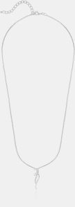 Ladies Stylish Silver Zircon Stone Pendant With Chain