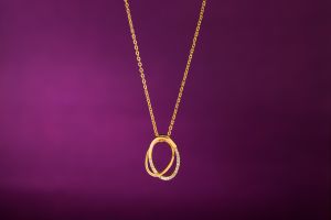 Ladies Designer Eternal Harmony Gold Plated Pendant With Chain