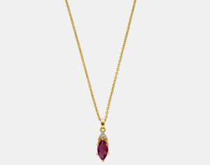 Ladies Celestial Beauty Gold Plated Pendant With Chain