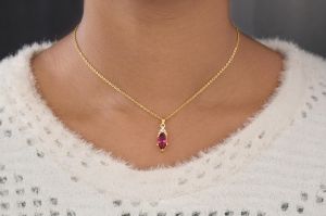Ladies Celestial Beauty Gold Plated Pendant With Chain