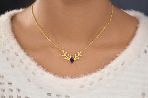 Ladies Regal Blossom Gold Plated Pendant With Chain