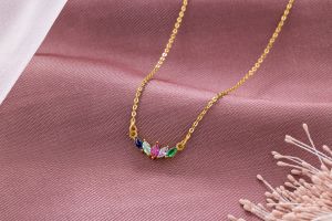 Ladies Vibrant Harmony Gold Plated Pendant With Chain