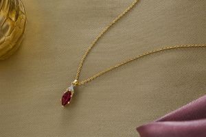 Ladies Celestial Beauty Gold Plated Pendant With Chain