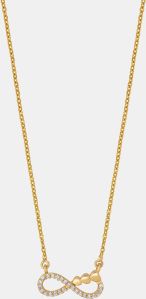 Ladies Endless Love Gold Plated Pendant With Chain
