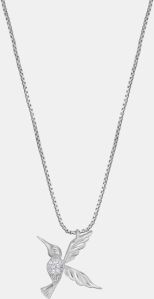Ladies Bird Design German Silver Pendant With Chain