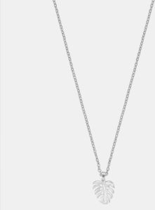 Ladies Leaf Design German Silver Pendant With Chain