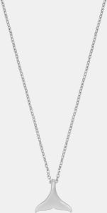 Ladies Silver Serenity Lotus Pendant With Chain