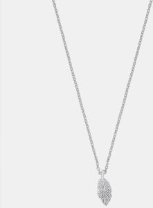 Ladies German Silver Leaf Pendant With Chain