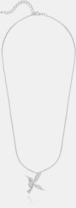 Ladies Bird Design German Silver Pendant With Chain