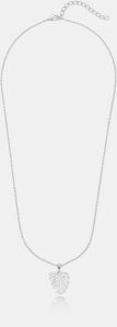 Ladies Leaf Design German Silver Pendant With Chain