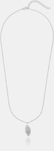 Ladies German Silver Leaf Pendant With Chain