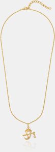 Ladies Unique Design Gold Plated Pendant With Chain