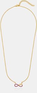 Ladies Endless Love Gold Plated Pendant With Chain