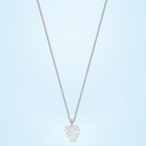 Ladies Leaf Design German Silver Pendant With Chain