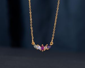 Ladies Vibrant Harmony Gold Plated Pendant With Chain