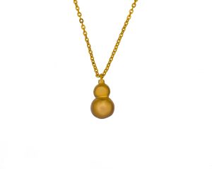 Ladies Gourd Amulet Design Gold Plated Pendant With Chain